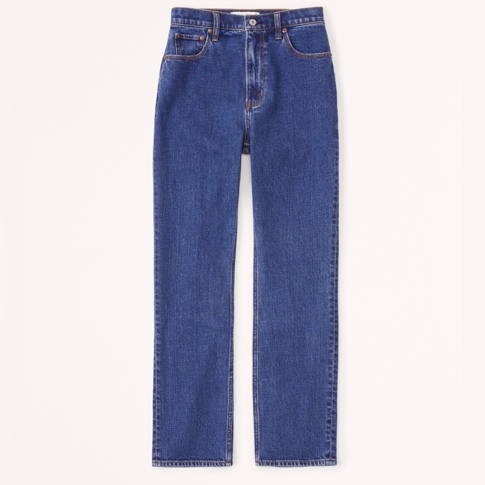 A&F Ultra High Rise Ankle Straight Jean 25/0 short